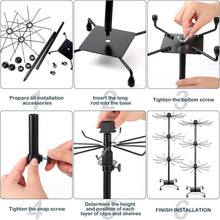 Load image into Gallery viewer, Versatile 2-Piece Rotating Jewelry Display with Hooks - Ideal for Home &amp; Retail