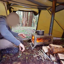 Load image into Gallery viewer, Multifunctional Titanium Hot Tent Stove with Roll-Up Pipe for Seamless Camping