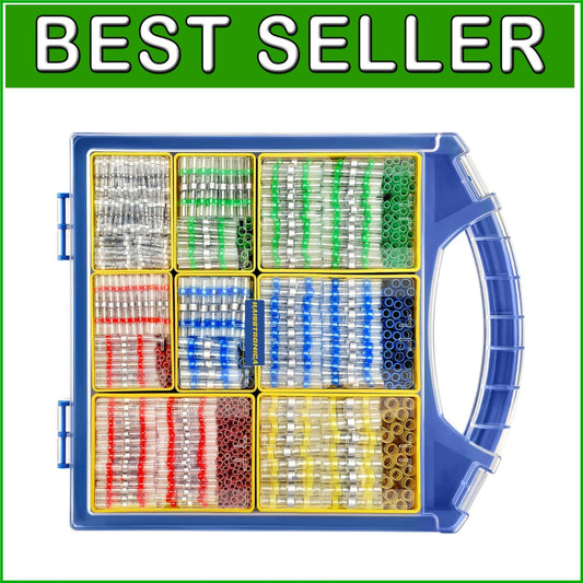 Durable 1000PCS Solder Seal Wire Connectors with Storage Bins - Heat Shrink Set