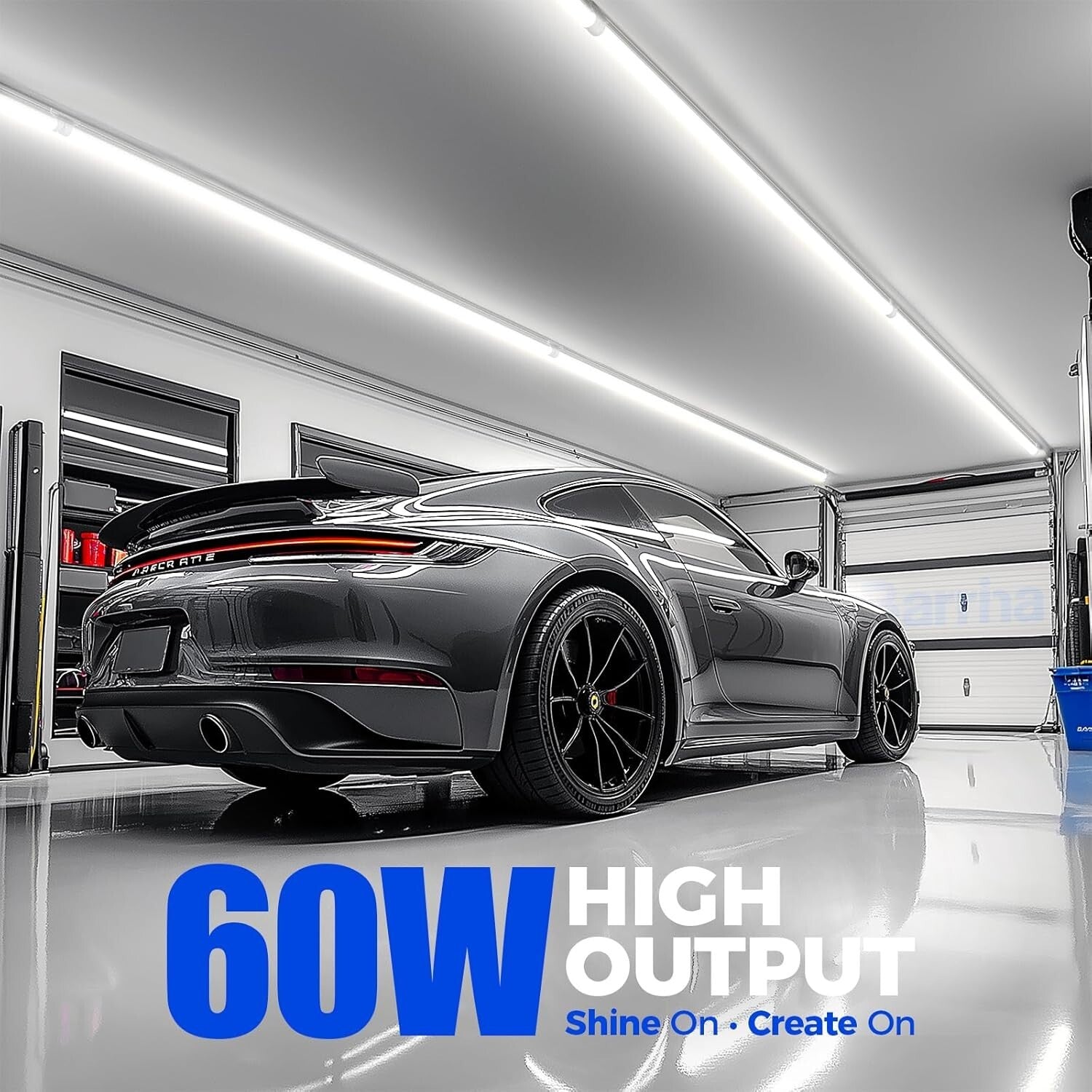 T8 LED Shop Light 6FT, 8500LM, 5000K - Bright Linkable Garage & Workshop Lights