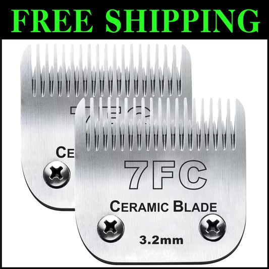 Lightweight 2PC Dog Clipper Blade Set - Sharp & Ambidextrous Design for Groomers