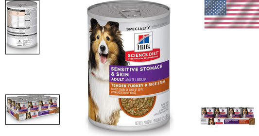 Science Diet Wet Dog Food - Adult Sensitive Stomach Turkey & Rice, 12.5 Oz, 1...