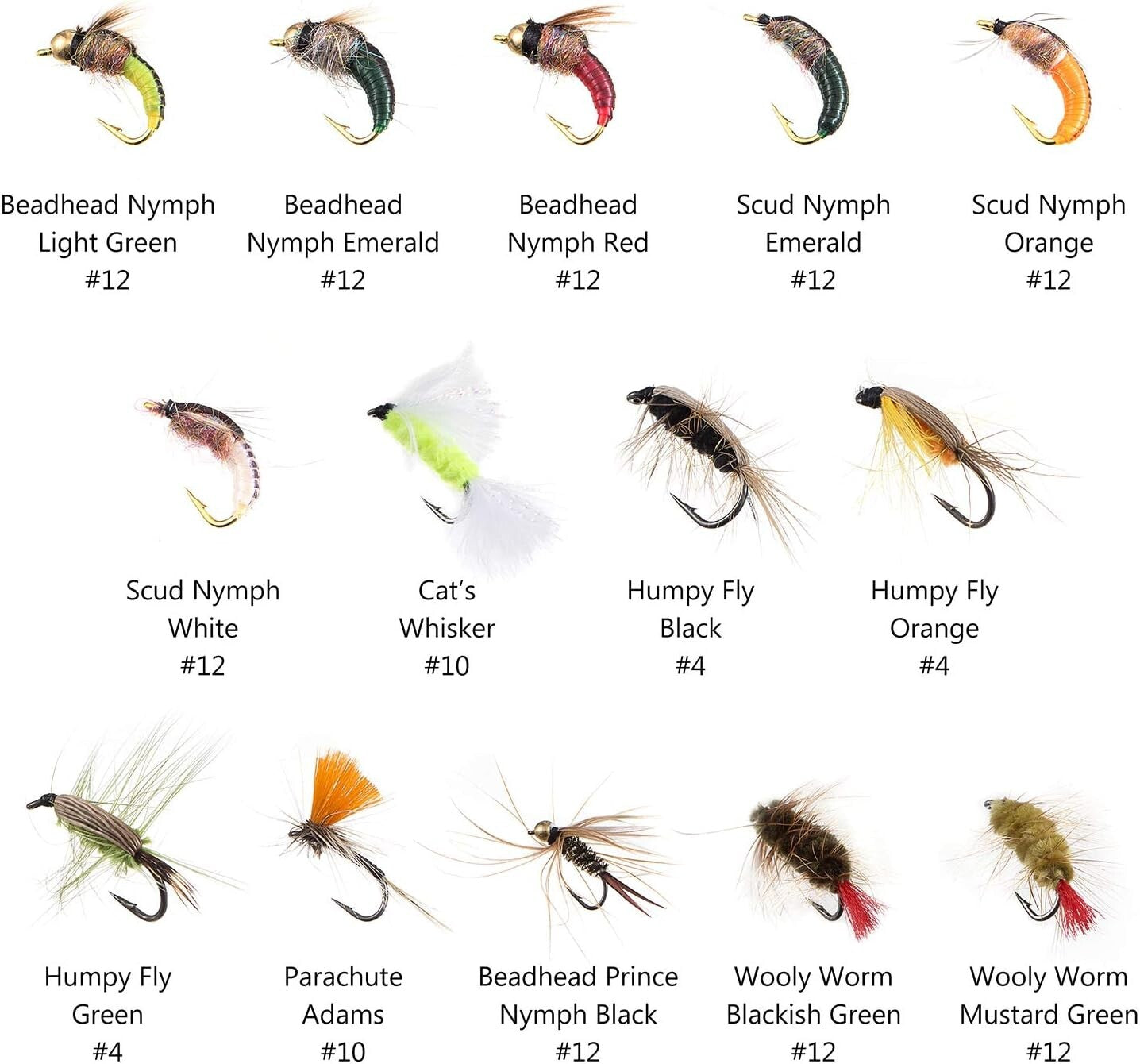 76 Premium Trout Flies with Chemically Sharpened Hooks – Ultimate Fishing Kit