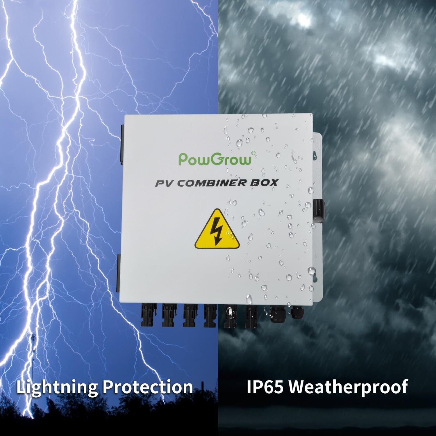 All-In-One 6 String PV Combiner Box with Fuse, Breaker, and Protection Features