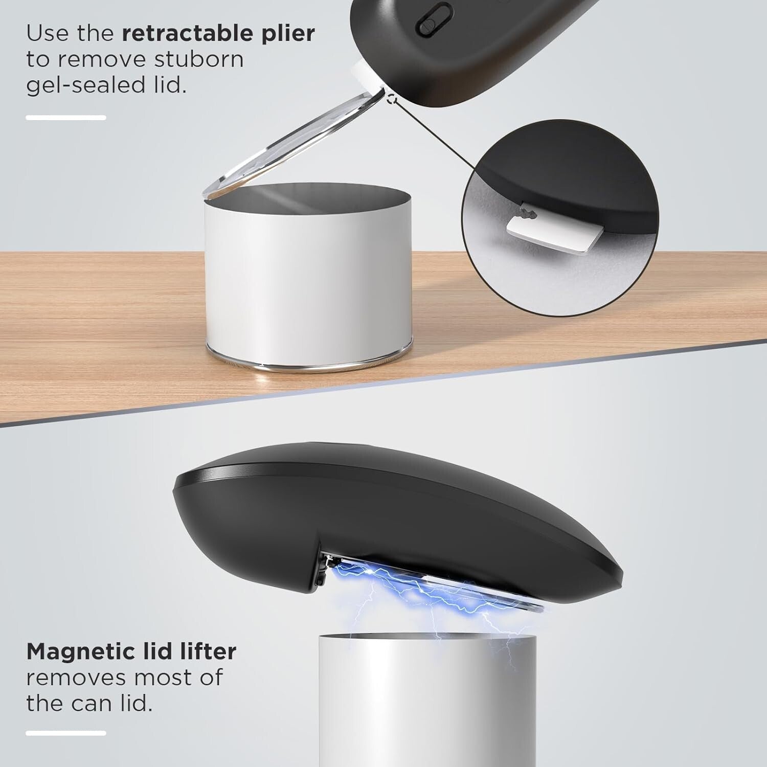 Compact Quiet Electric Can Opener - Ideal for Arthritis with Easy Storage