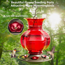 Load image into Gallery viewer, Durable 23oz Outdoor Hanging Hummingbird Feeder - Leak-Proof &amp; Rustproof, 2-Pack