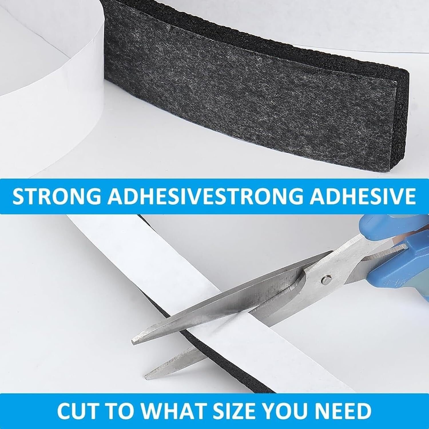 1/2in x 1/8in Foam Weather Stripping Door Seal for Noise and Draft Reduction