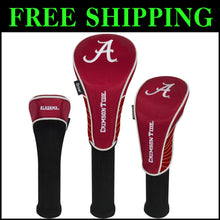 Load image into Gallery viewer, Set of 3 Durable Nylon Golf Headcovers - Alabama Crimson Tide Team Colors