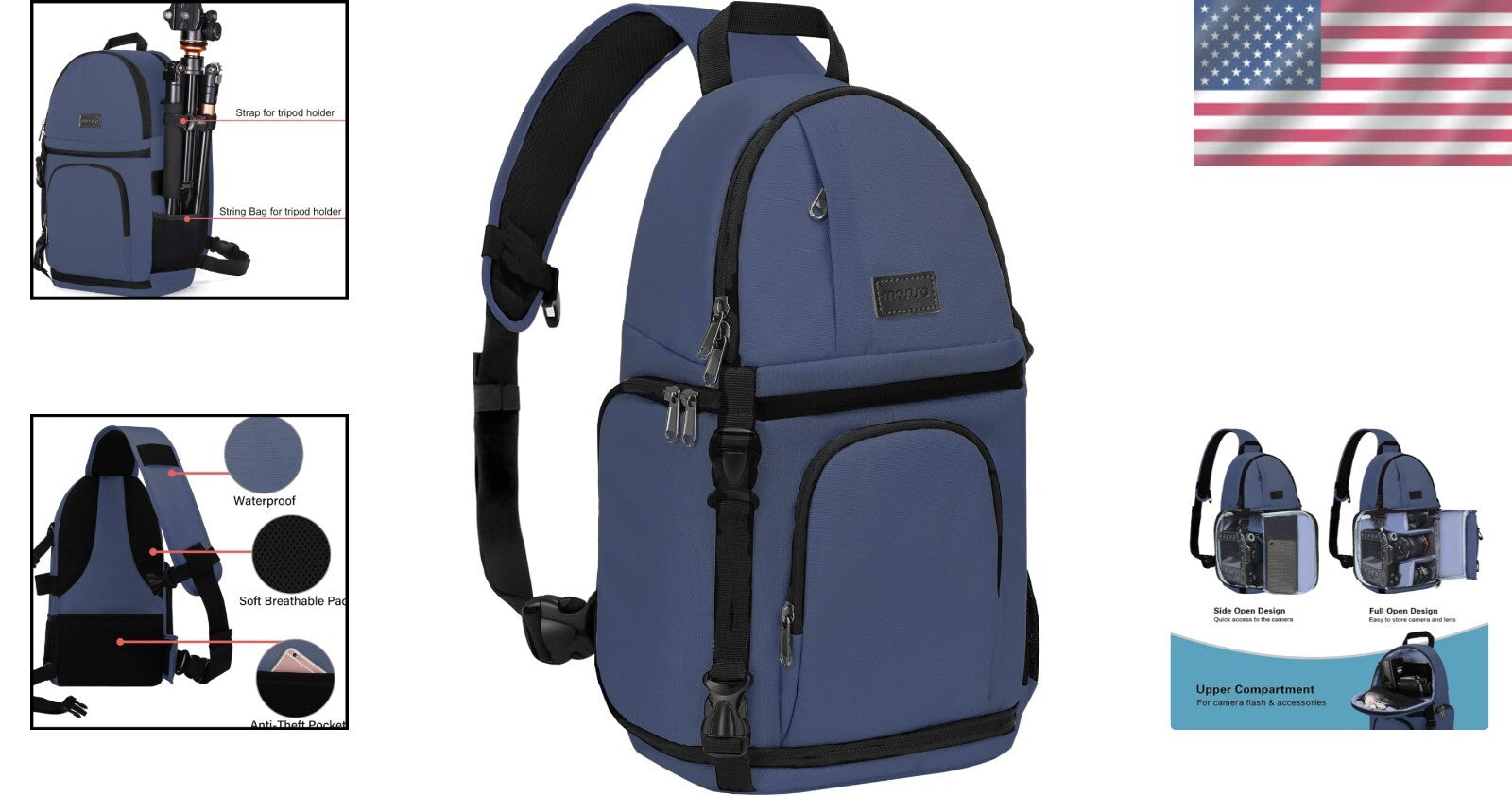 Professional Mirrorless Camera Bag with Shock Resistant Design & Tripod Storage