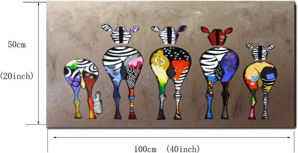 Decorative Zebra Painting - Lightweight Canvas Print for Living Room Beauty