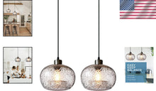 Load image into Gallery viewer, Adjustable Pendant Lights with Marble Clear Finish - Ideal for Kitchen &amp; Dining