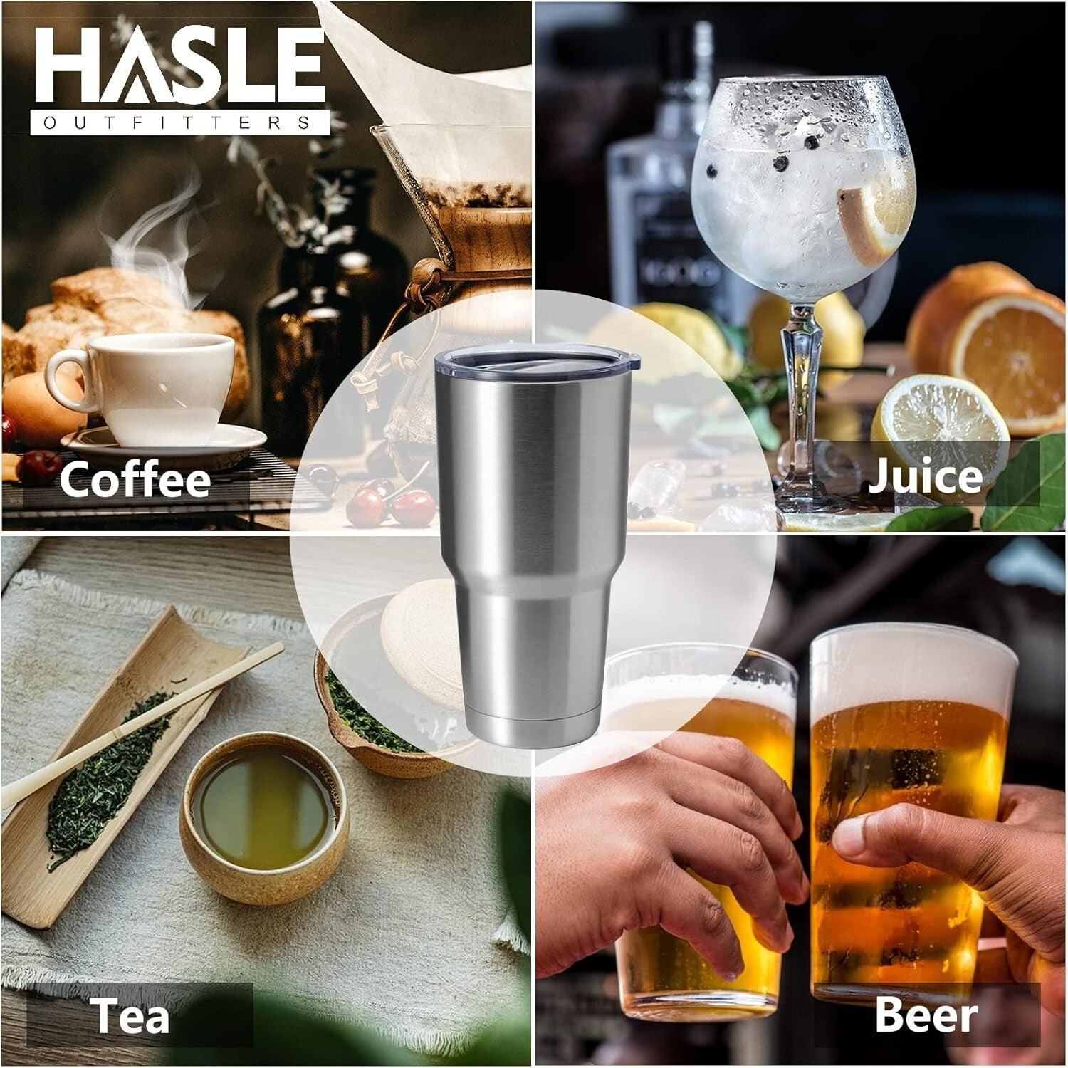Elegant 30oz Double Wall Insulated Steel Tumbler - Perfect for Hot & Cold Drinks