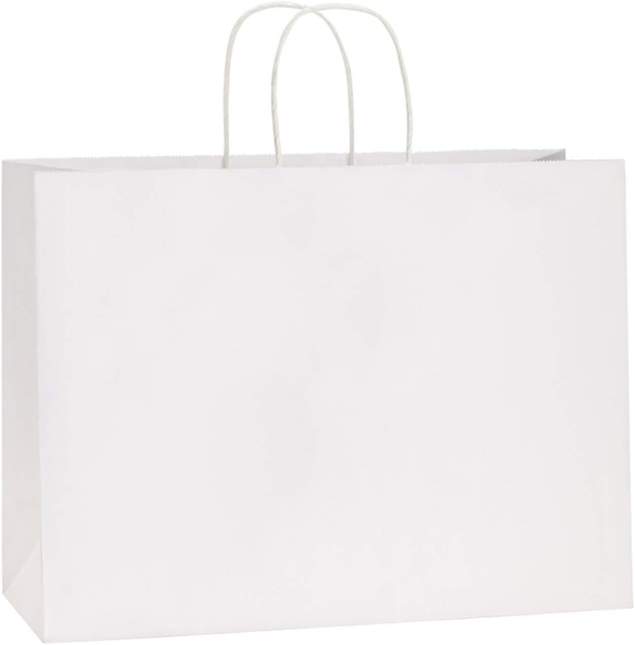 Eco-Friendly 100-Pack Large Kraft Paper Bags with Handles for Events and Retail