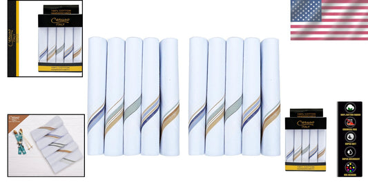 Classic 100% Cotton Handkerchiefs - Super Absorbent 46x46 cm, Machine Washable