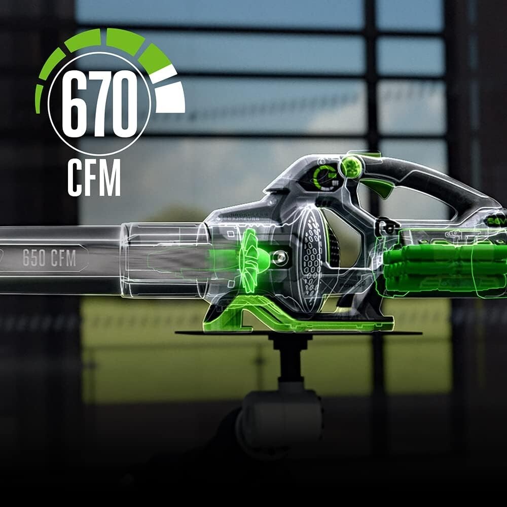 Ergonomic 670 CFM Electric Leaf Blower - Quiet, Powerful & Battery Operated