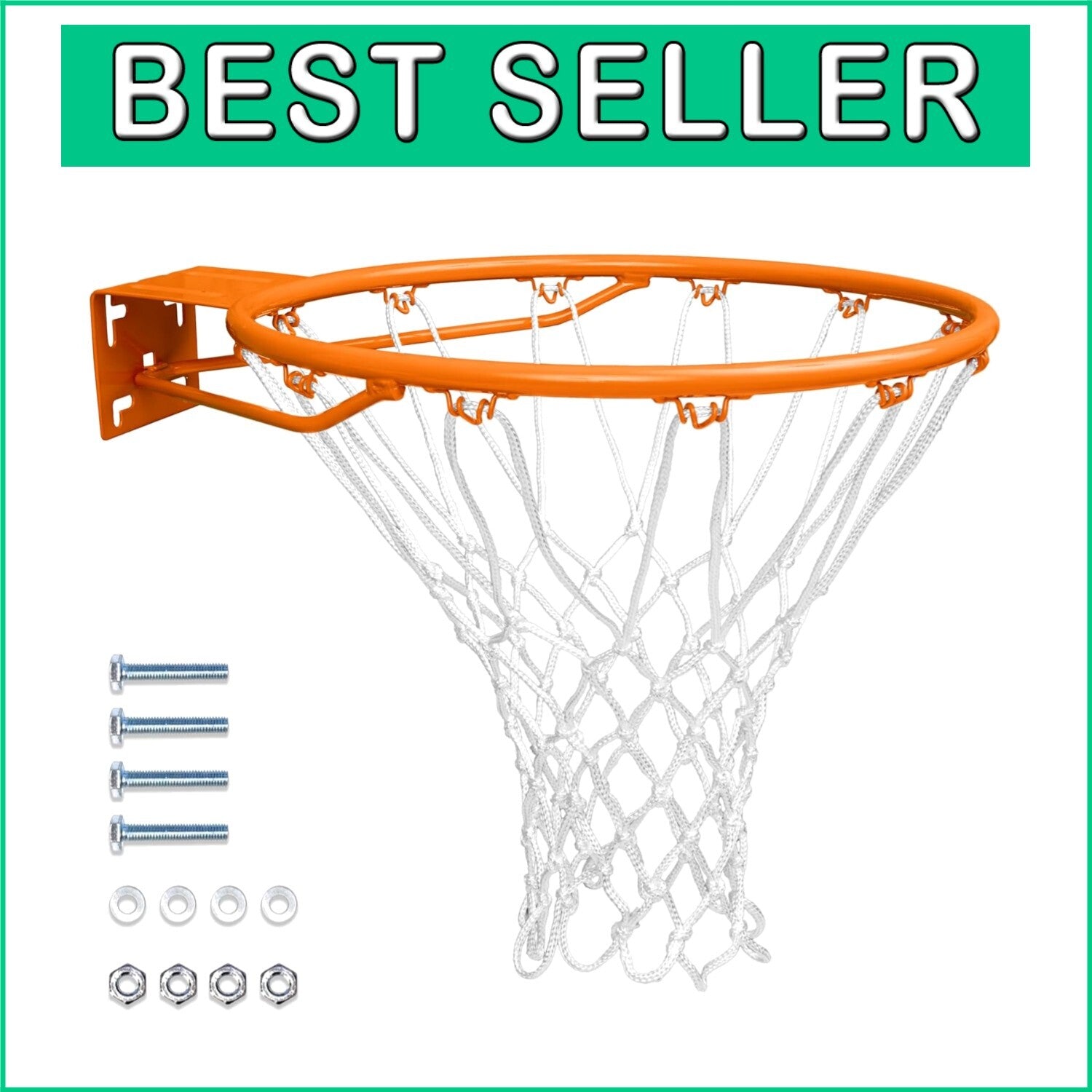 All-Weather 18'' Basketball Rim with Mounting Bracket - Perfect Replacement