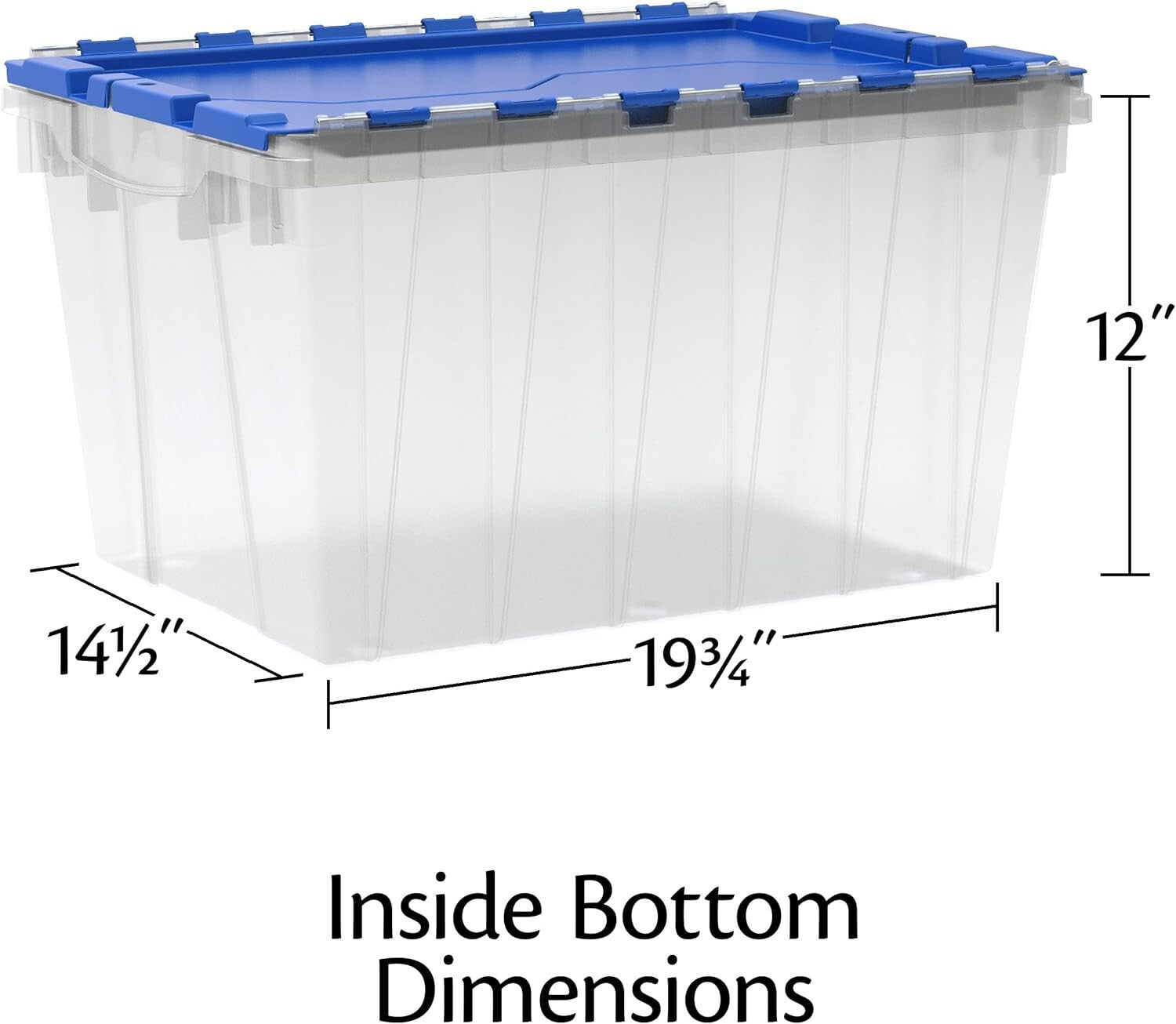 Versatile 12 Gallon Stackable Storage Box with Clear Design for Easy Viewing