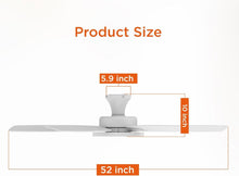 Load image into Gallery viewer, Versatile 52-Inch Ceiling Fan with Remote &amp; Reversible Blades for Year-Round Use