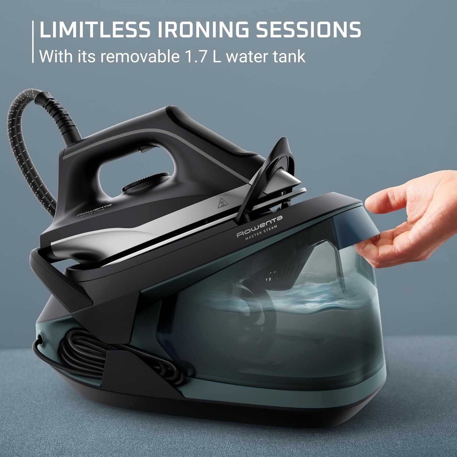 Powerful Iron Steamer with Continuous Steam Technology & Safe-Care Features