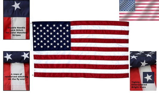 Celebration-Ready 3x5 American Flag - Weather-Proof with Reinforced Construction