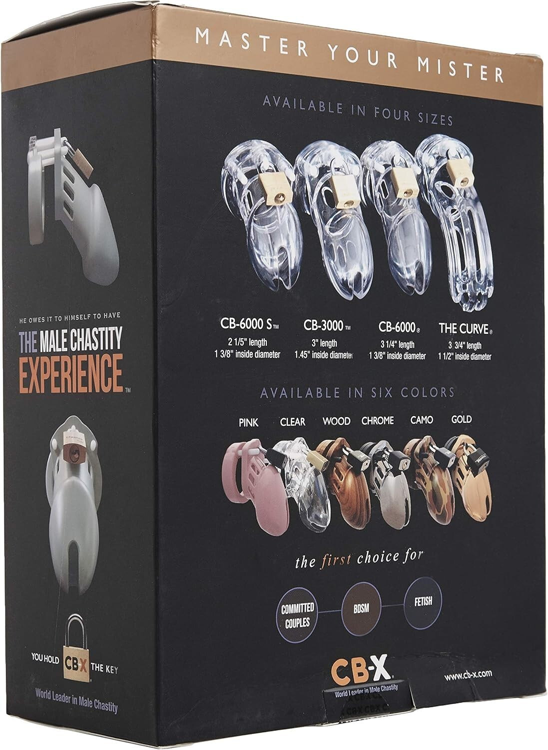 Vented Male Chastity Device - CB-6000 with Multiple Size Rings & Locking System