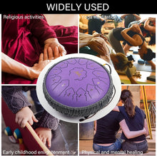 Load image into Gallery viewer, HandPan 12-Inch Steel Tongue Drum with Accessories for Meditation &amp; Healing