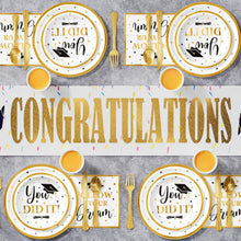 Load image into Gallery viewer, Complete 350 PCS Graduation Disposable Dinnerware for Class of 2025 Celebrations