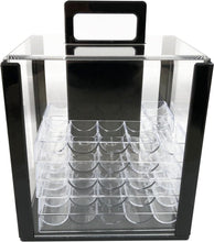 Load image into Gallery viewer, Compact Poker Chip Holder - 1000 Capacity with 10 Racks, No Assembly Needed