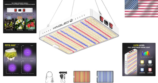 Cost-Effective Indoor Grow Light - 3x3 ft Coverage, Ideal for All Plant Stages
