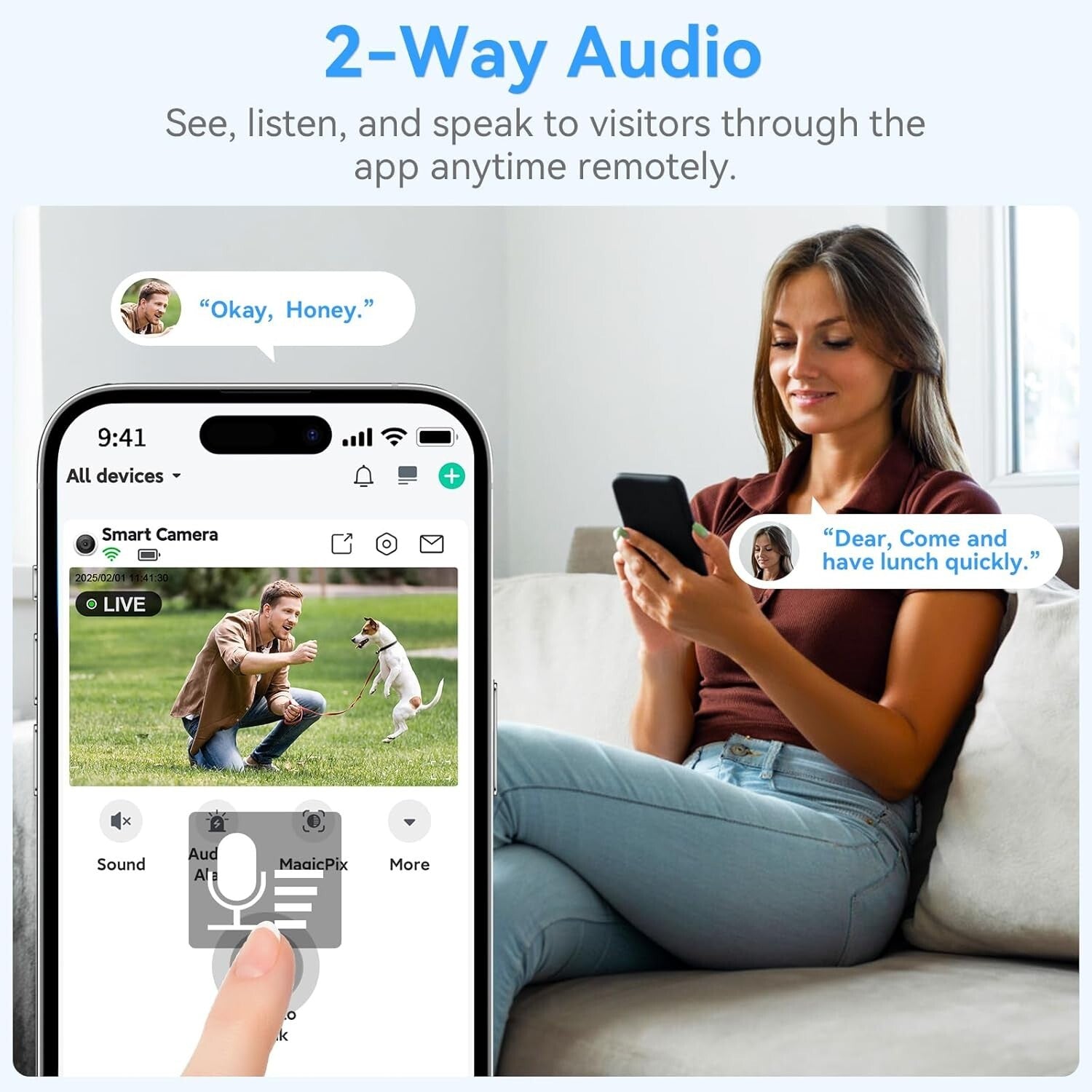 2-Pack 2K Wireless Security Cameras with AI Motion Detection & Night Vision