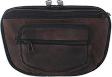 Load image into Gallery viewer, Slim Fit Large Concealed Carry Fanny Pack - Brown Suede Leather with YKK Zippers