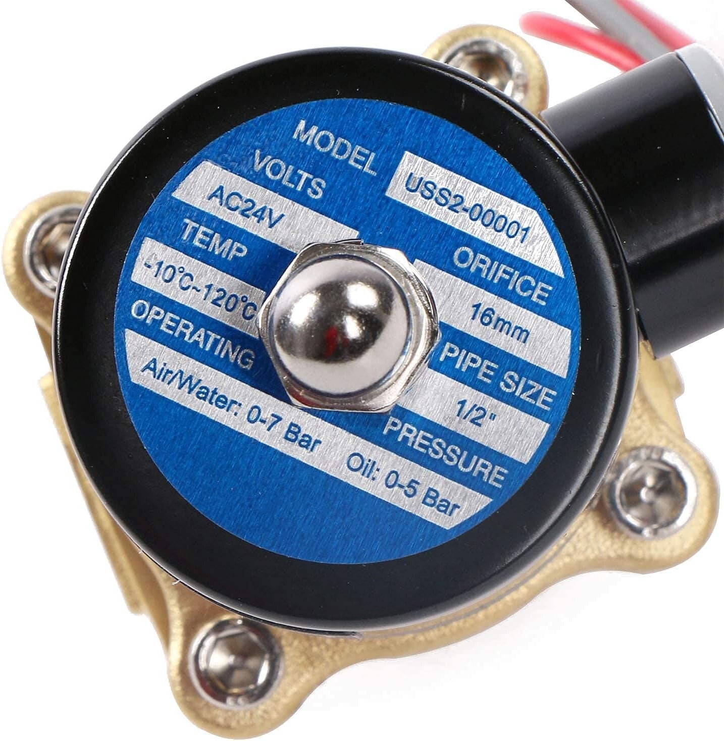 Durable 1/2" Brass Electric Solenoid Valve - Instant Open/Close Action 24VAC