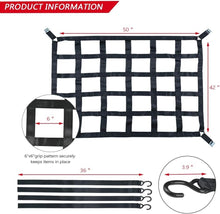 Load image into Gallery viewer, Rip-Stop Heavy-Duty Cargo Net for Trucks with Adjustable Straps - 42" x 50"