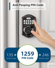 Load image into Gallery viewer, Smart Keyless Entry Deadbolt Lock with Keypad - Easy Install - Oil Rubbed Bronze