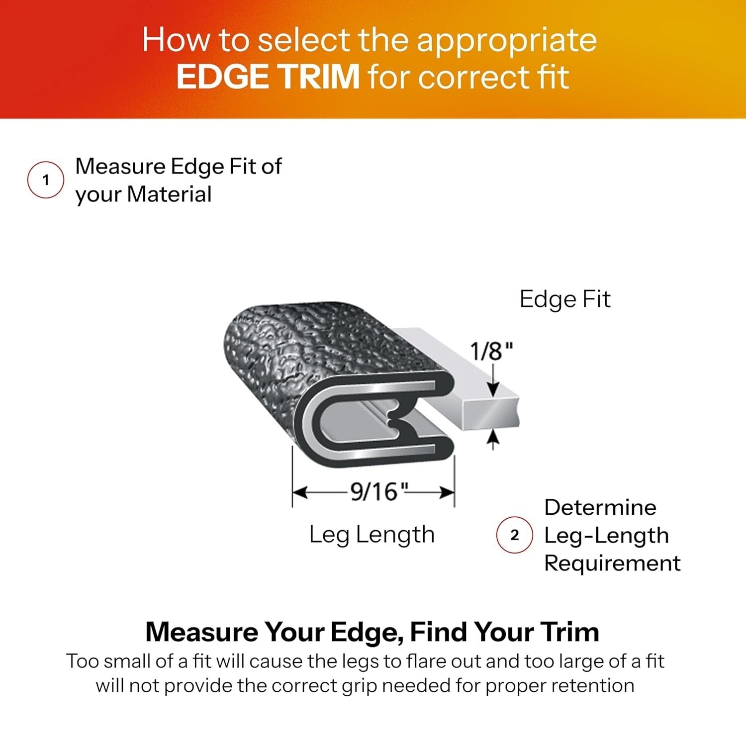 100' Weather-Resistant PVC Edge Protector - Fits 1/8" Edges, Pebble Texture