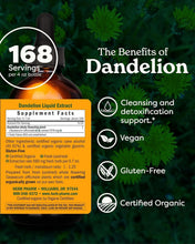 Load image into Gallery viewer, Liquid Dandelion Extract, 4 oz - Certified Organic for Natural Detox Boost