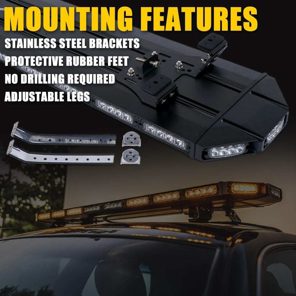 Heavy-Duty Amber Strobe Lights with Waterproof & Shockproof Features