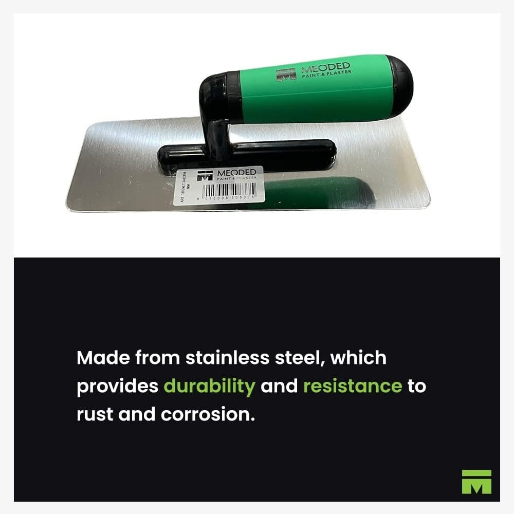 Stainless Steel Venetian Plaster Tool - Trapezoid Trowel for Pro Finish 9.4x4.7