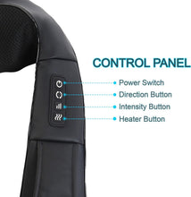 Load image into Gallery viewer, Comfortable Full Body Shiatsu Massager with Heat &amp; Adjustable Intensity Levels