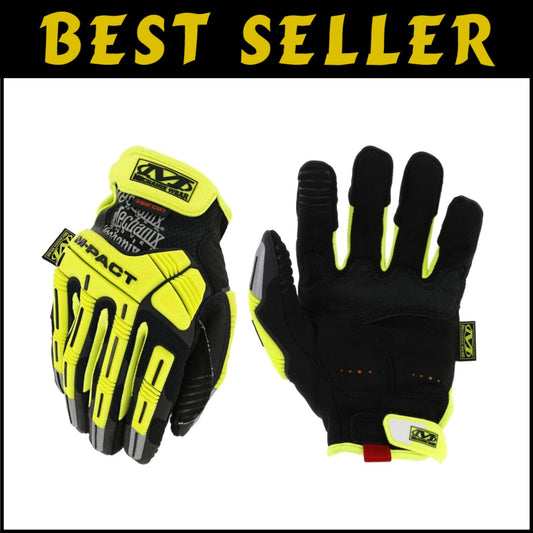 Fluorescent Yellow & Orange Cut Resistant Work Gloves for Safety Professionals