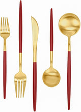 Load image into Gallery viewer, Durable 30-Piece Flatware Set in Satin Finish - Perfect for Any Dining Occasion