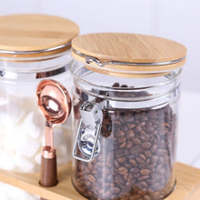 Load image into Gallery viewer, Stylish Airtight Glass Storage Jars with Bamboo Lids - Perfect for Coffee &amp; Tea