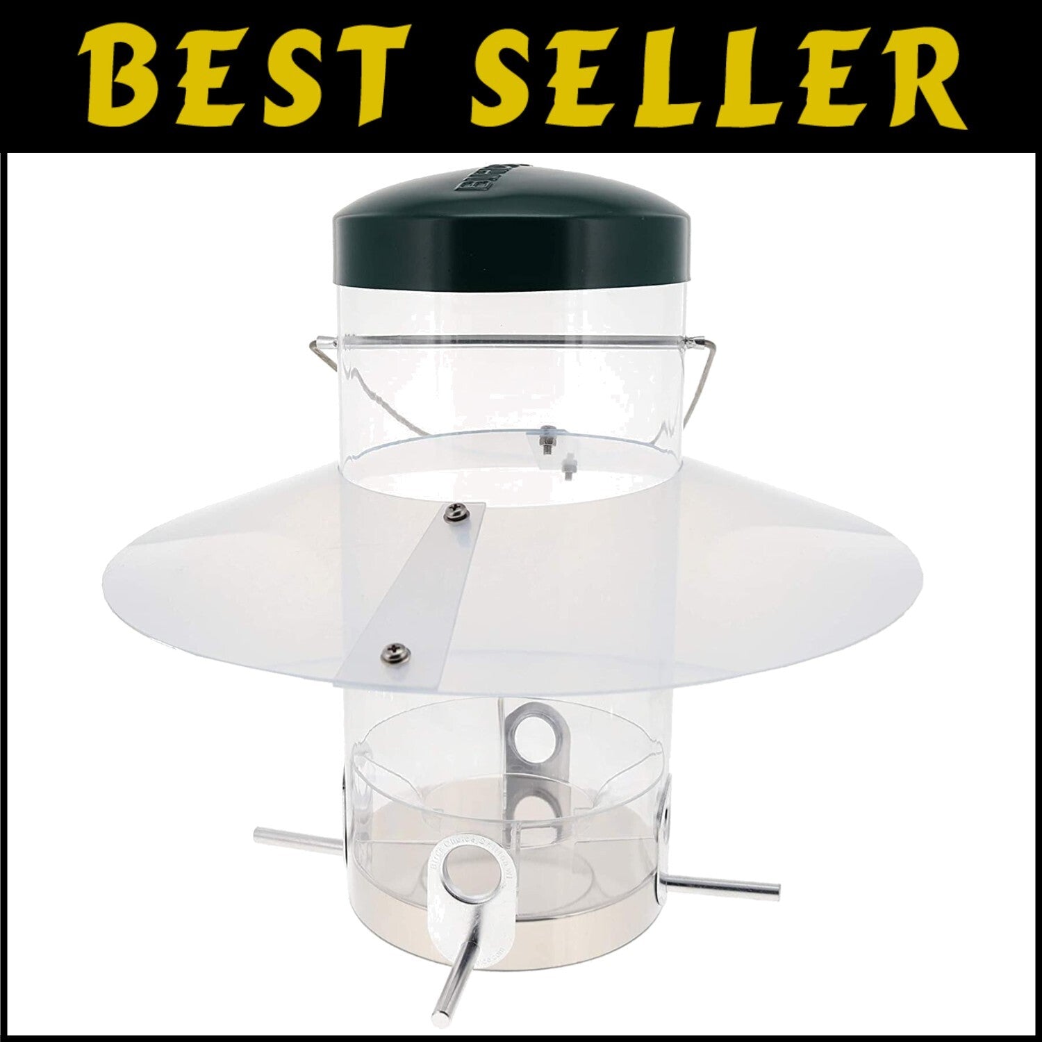 Elegant Weatherproof Bird Feeder with Weatherguard and Durable Aluminum Ports