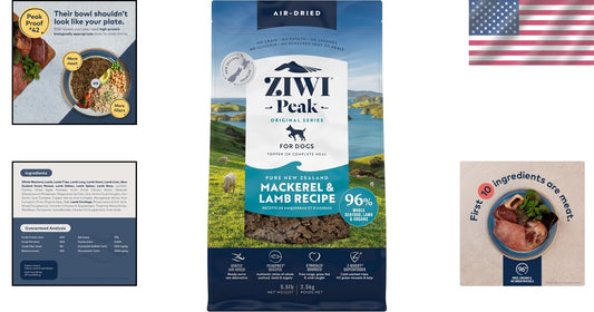 Mackerel & Lamb Air-Dried Dog Food 5.5 lb - Complete Meal for All Life Stages