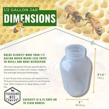 Load image into Gallery viewer, Heavy-Duty Half-Gallon Beekeeper Feeder Jar – Ideal for Backyard Beekeeping