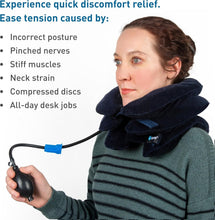 Load image into Gallery viewer, Cervical Traction Neck Brace with Inflator Bulb – Adjustable Support System