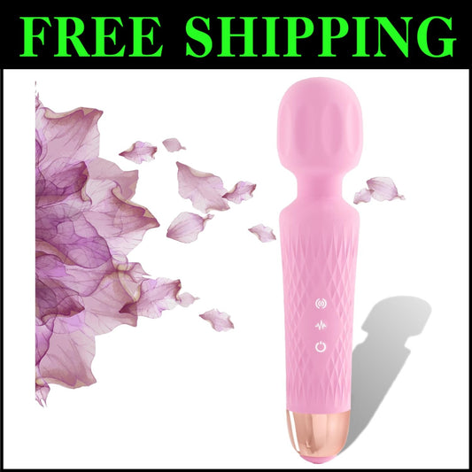 Quiet, Rechargeable Personal Massager with Ergonomic Grip - 1-Year Warranty