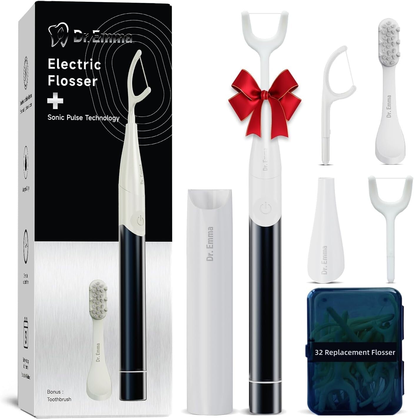 Portable Electric Dental Flosser Starter Kit - Easy Flossing for Healthy Smiles