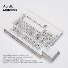 Load image into Gallery viewer, Large Acrylic Periodic Table with Real Elements - Unique Gift for Science Lovers