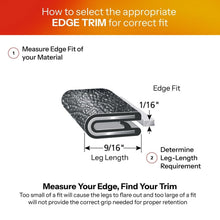 Load image into Gallery viewer, 25ft Black Pebble Texture Edge Trim – Weatherproof &amp; Versatile Applications